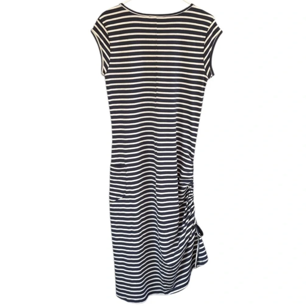 Like New Toad&Co Samba Muse Ruched
Side Striped Midi Dress Size Medium - Picture 8 of 9